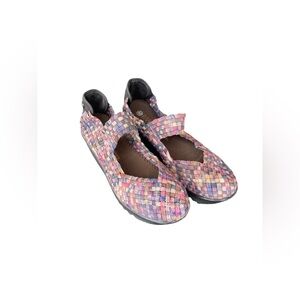 Bernie Mev COBB HILL MULTI-COLOR WOVEN SLIP ON STYLE, MANTRA Women's size 40 8.5